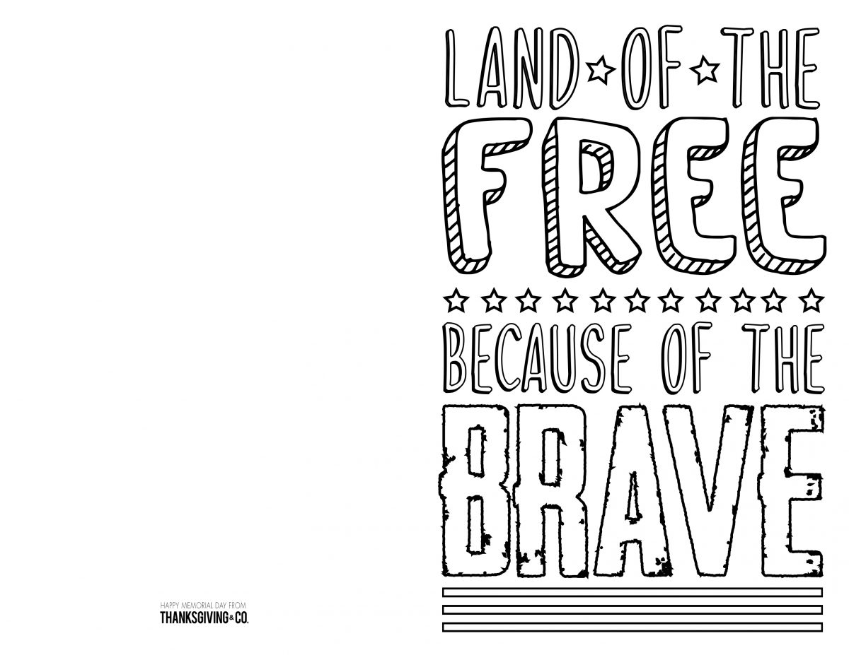 free memorial day coloring pages cards you can print at home