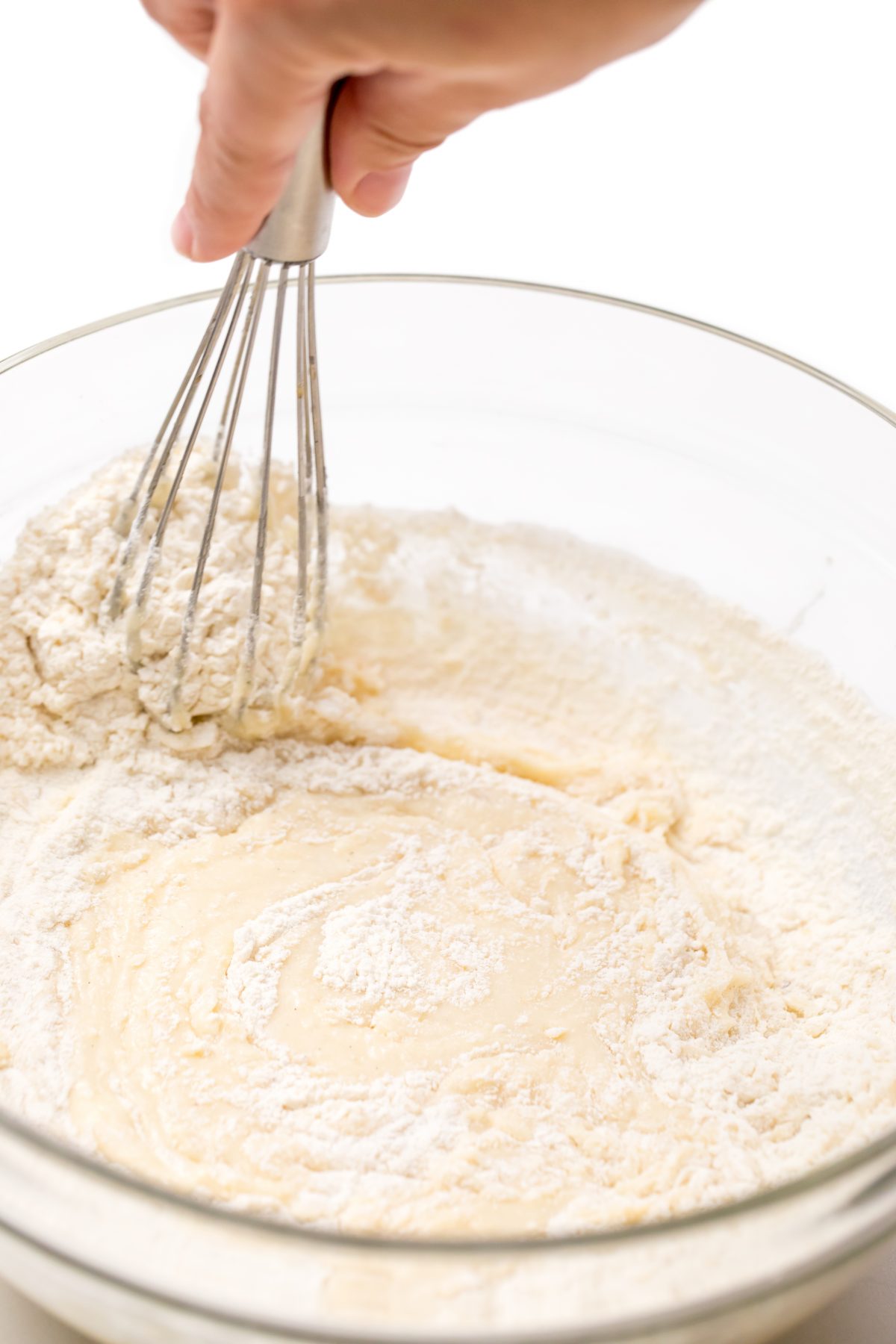 Whisk together dry ingredients and wet ingredients