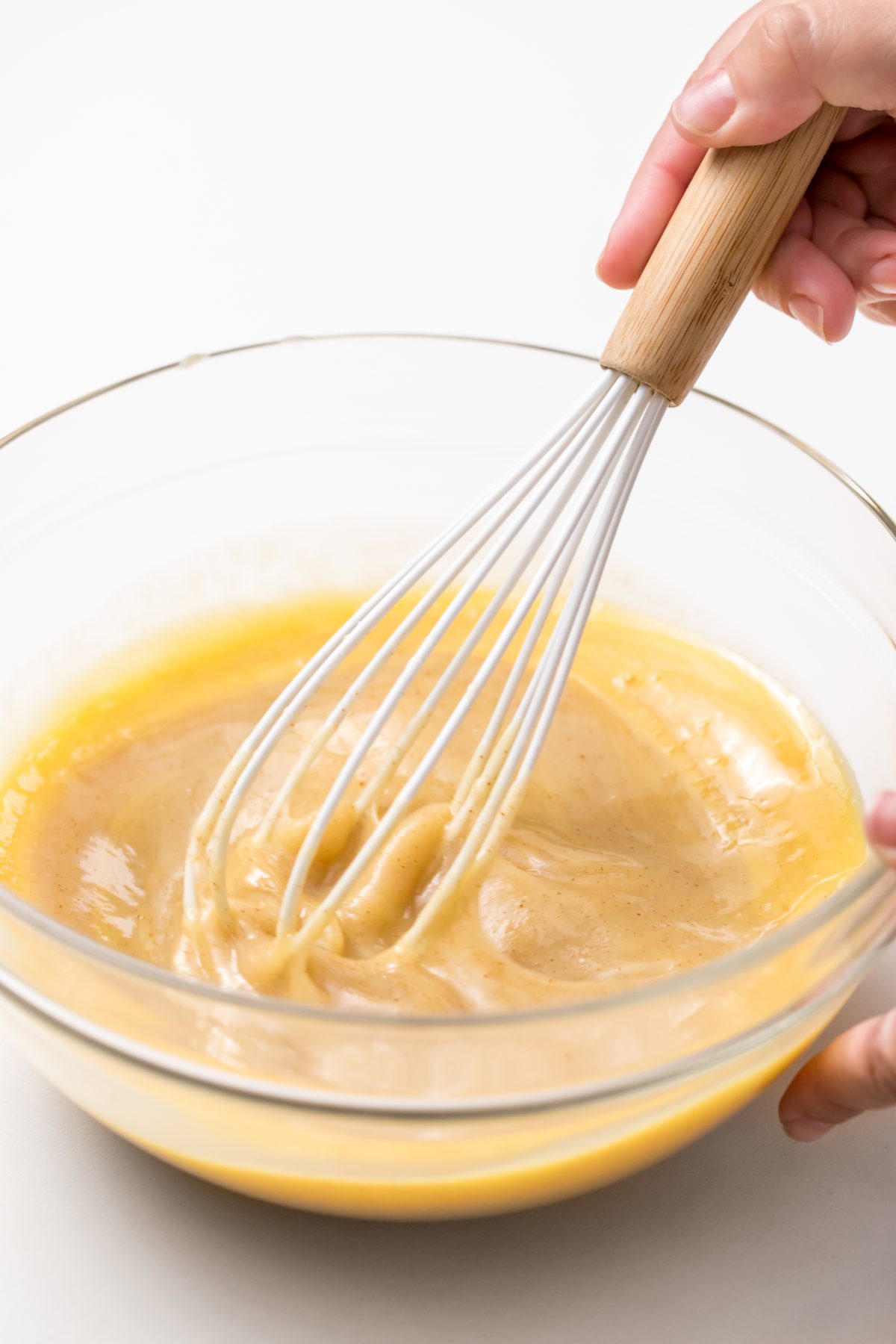 Whisk eggs into the pie filling.