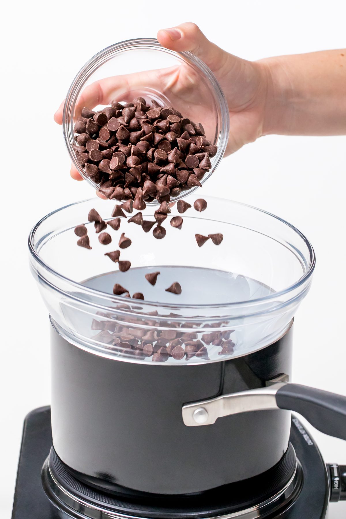 Start with one cup of chocolate chips