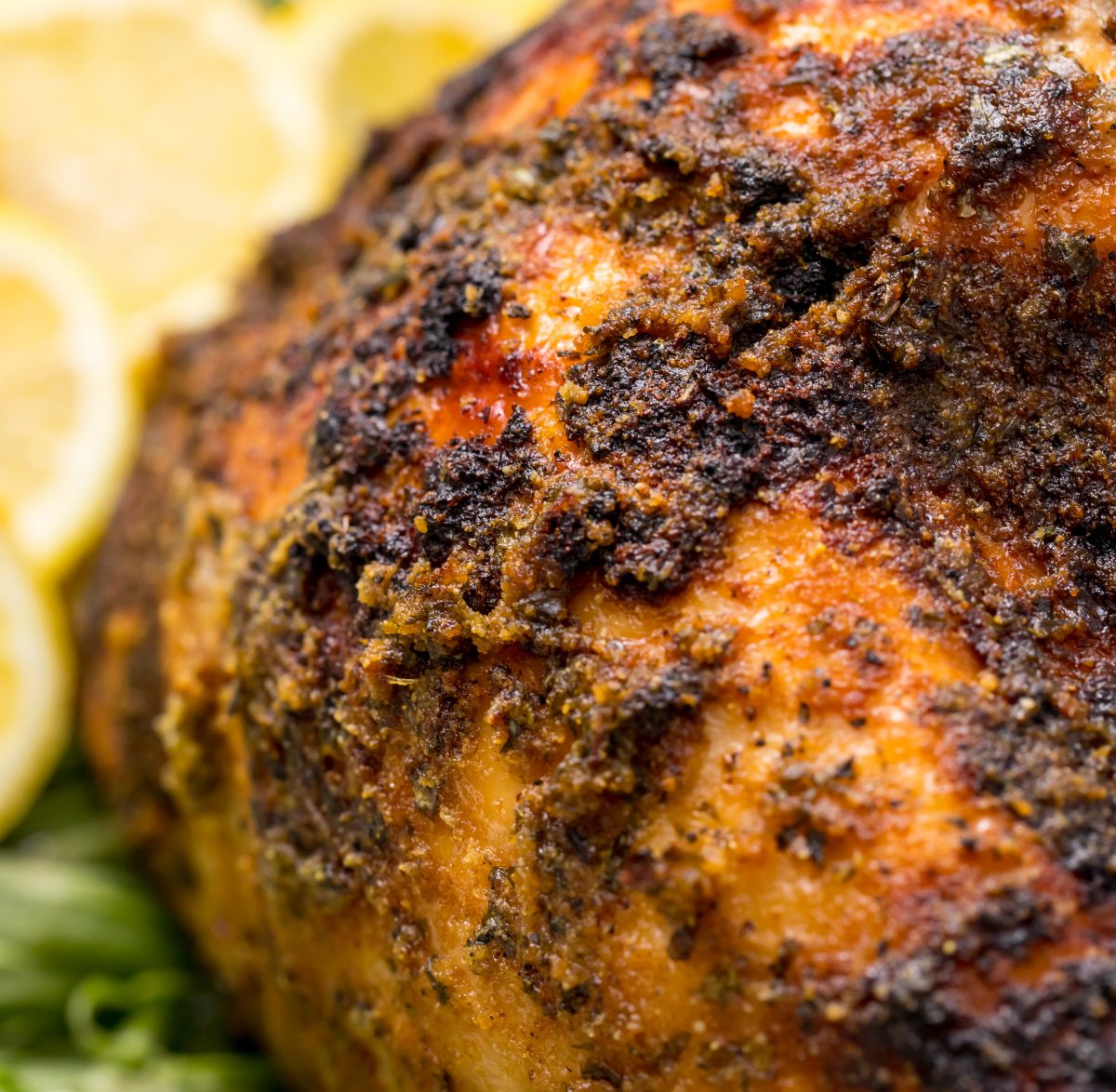Tender and juicy grilled turkey breast - grilled turkey with rub