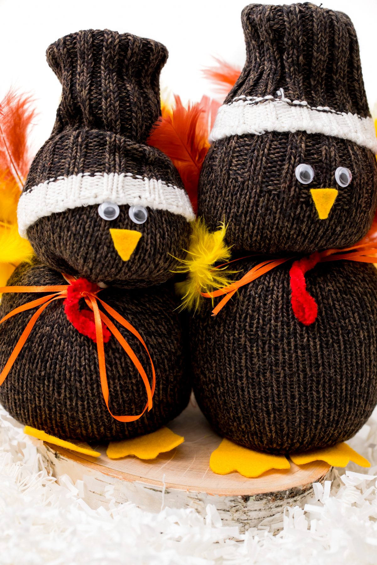 Adorable little sock turkeys