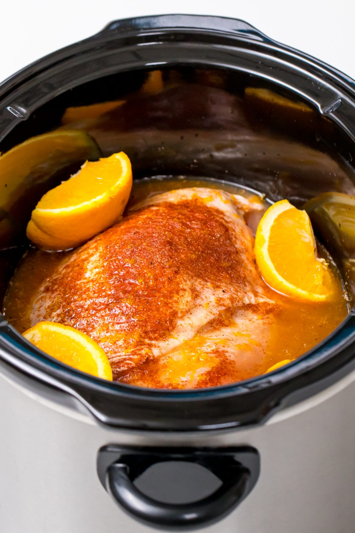 Cook the turkey in the slow-cooker