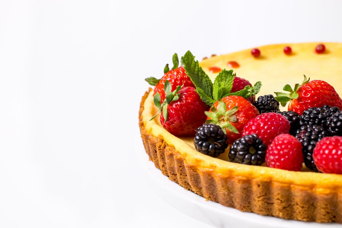 5D4B0496 - Holiday Cheese Tart with Strawberry Glaze