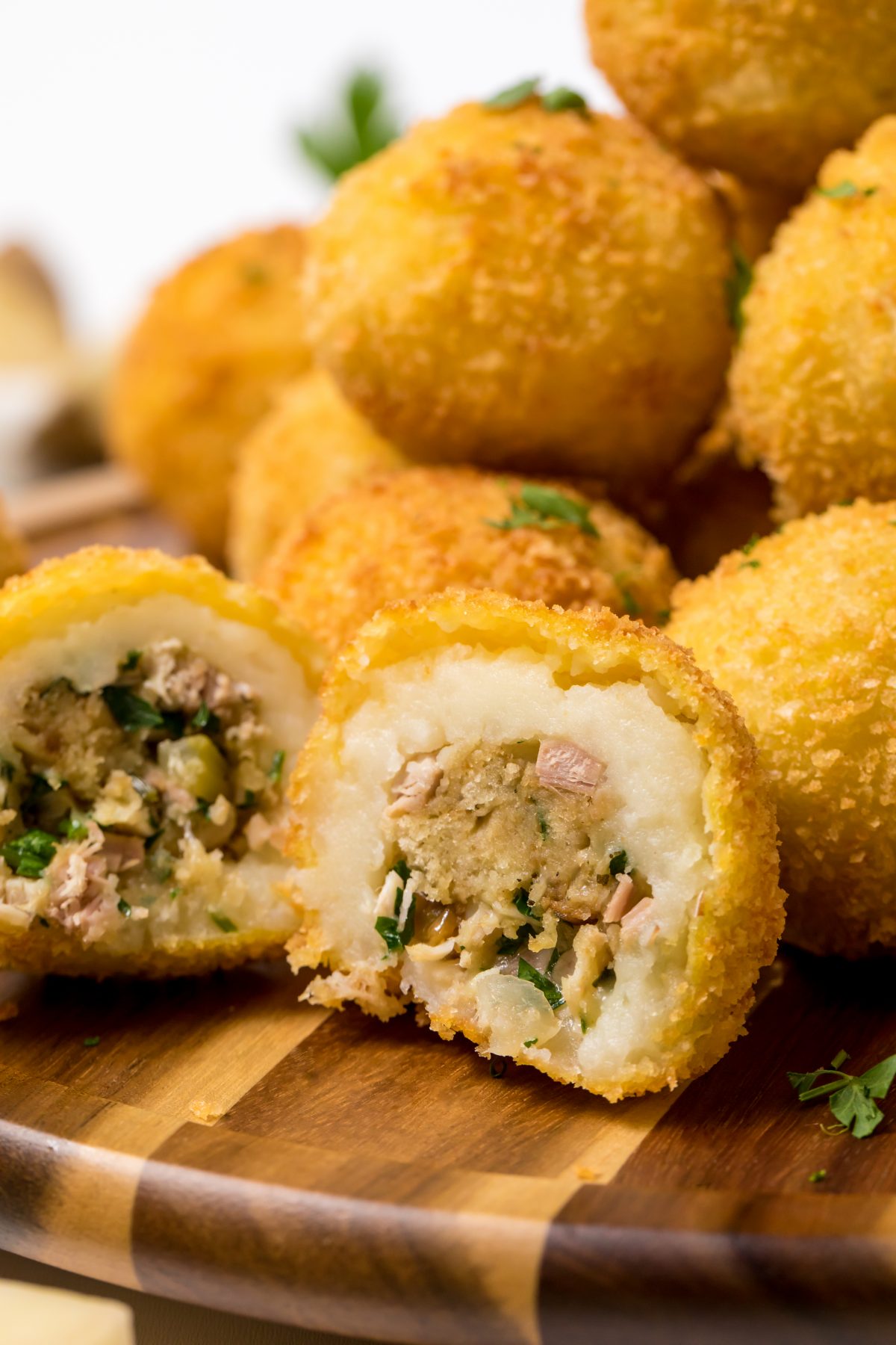 A comfort meal all wrapped up in a ball of fried-potato goodness!