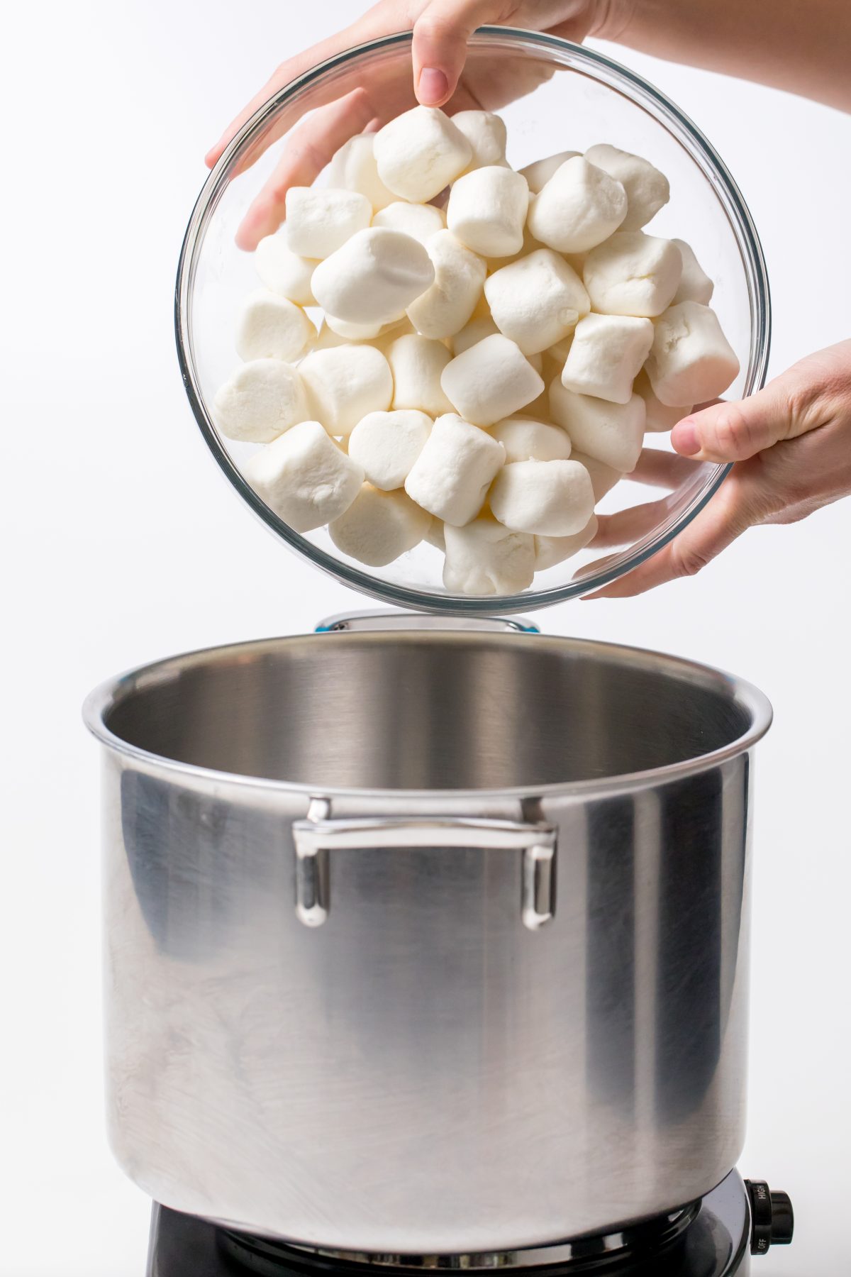 Melt the coconut oil and marshmallows