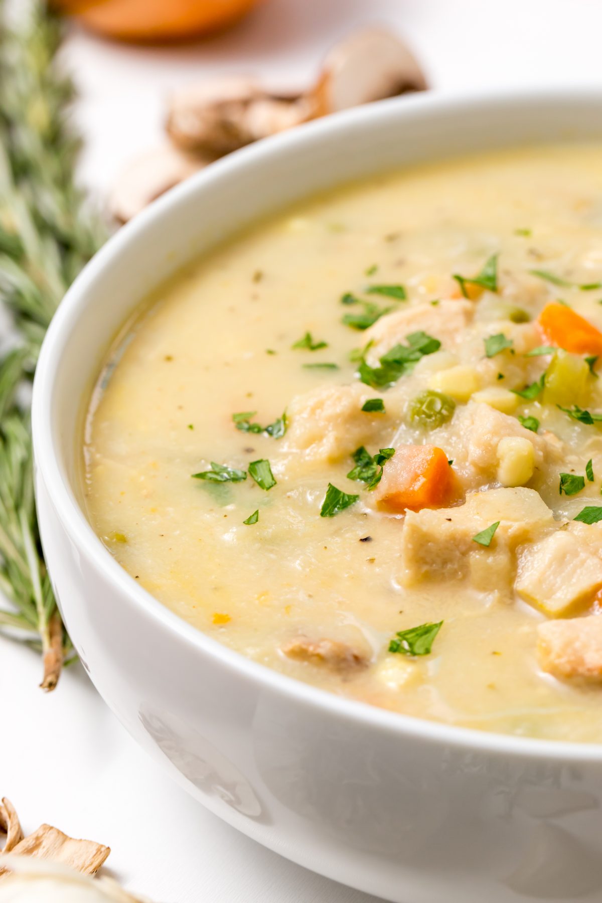 Delicious leftover turkey pot pie soup that will keep you toasty