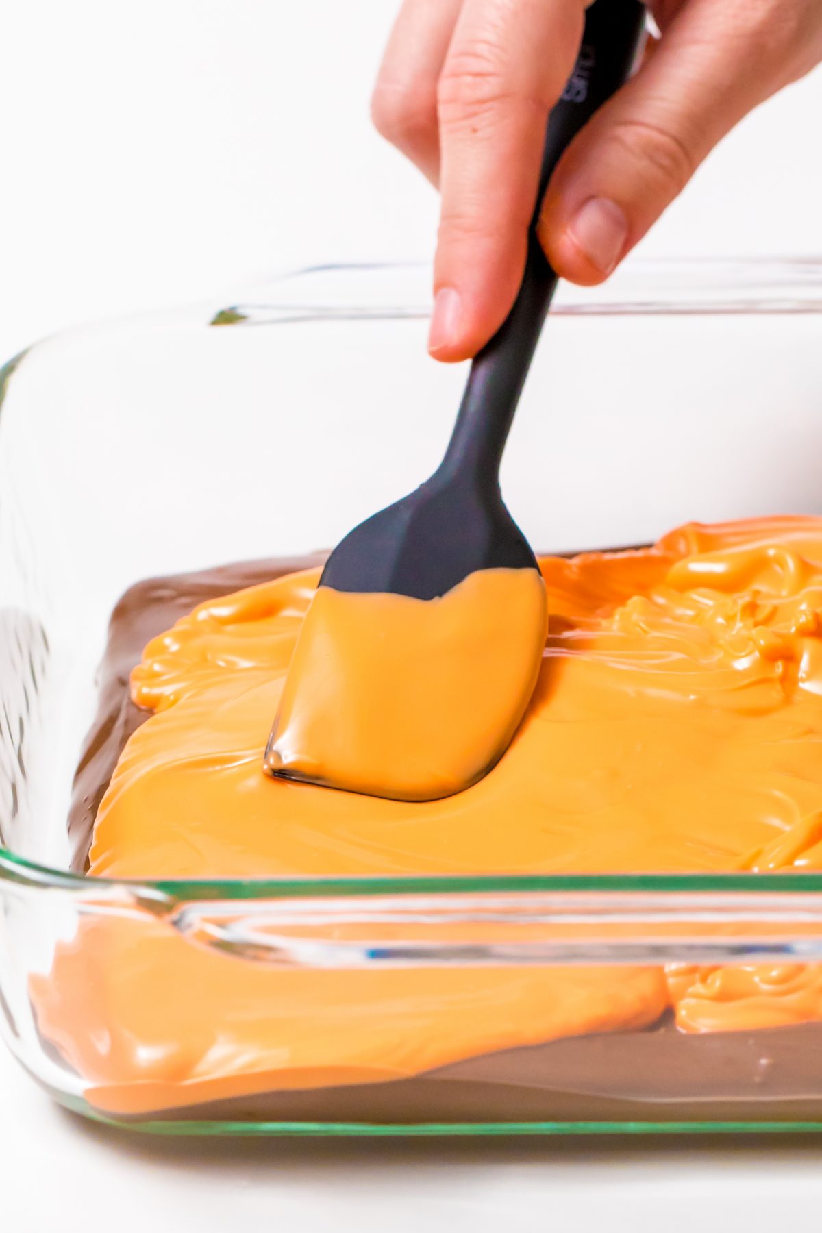 Make the orange candy melt layer