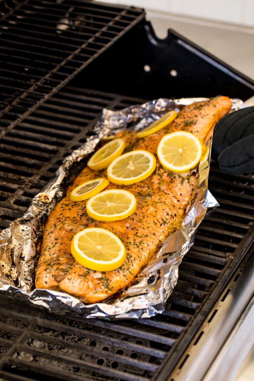 5D4B2352 - Salmon with Maple Syrup and Rosemary - Grill the salmon