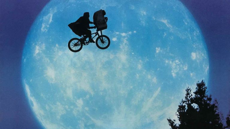 E.T. the Extra-Terrestrial movie - flying bicycle