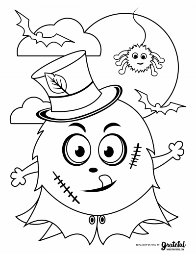 Halloween monster Free Halloween coloring pages