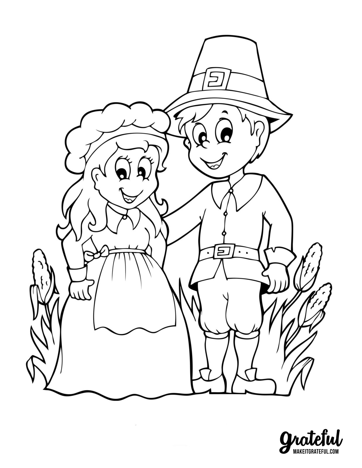 Thanksgiving Coloring Book Pages for Kids