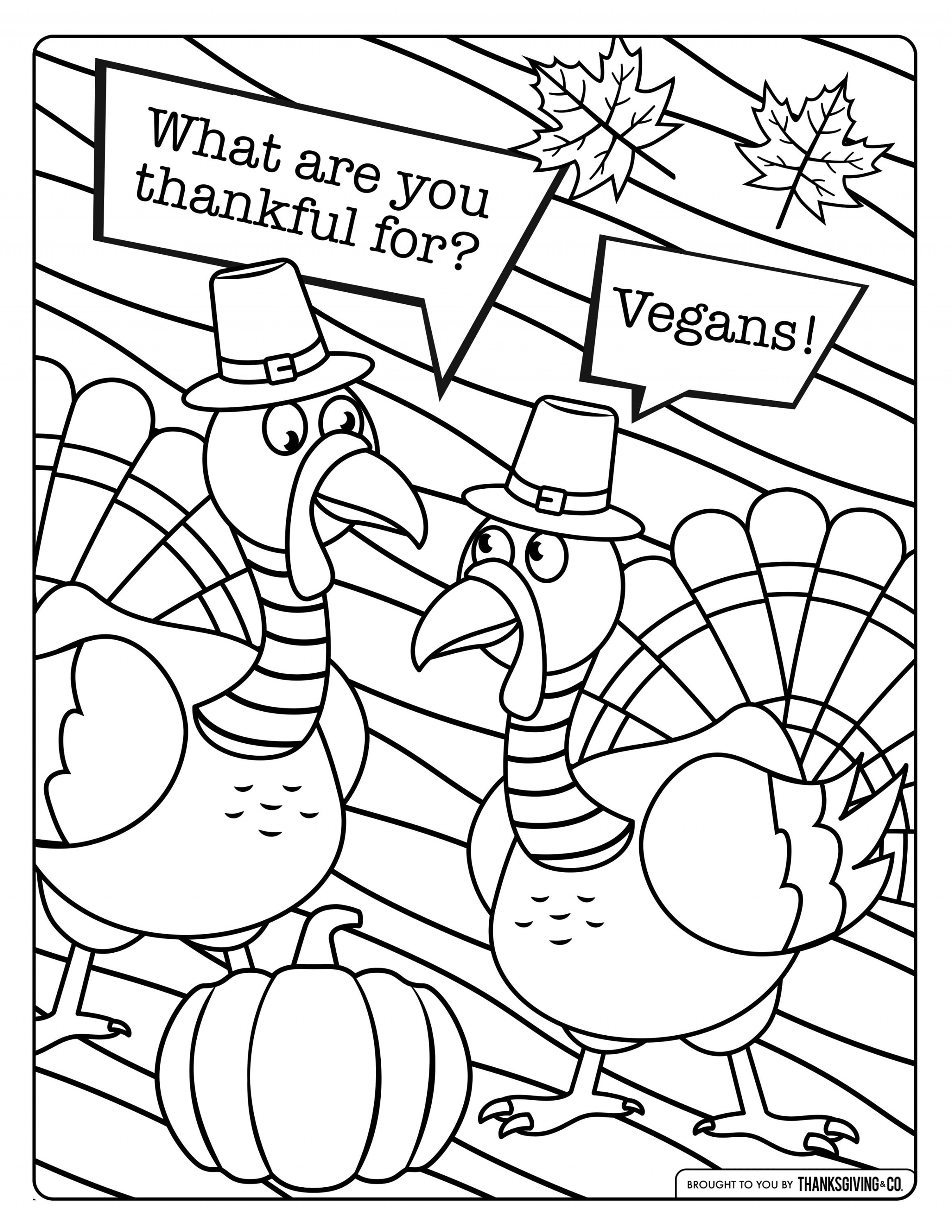 Friendsgiving adult coloring pages turkeys