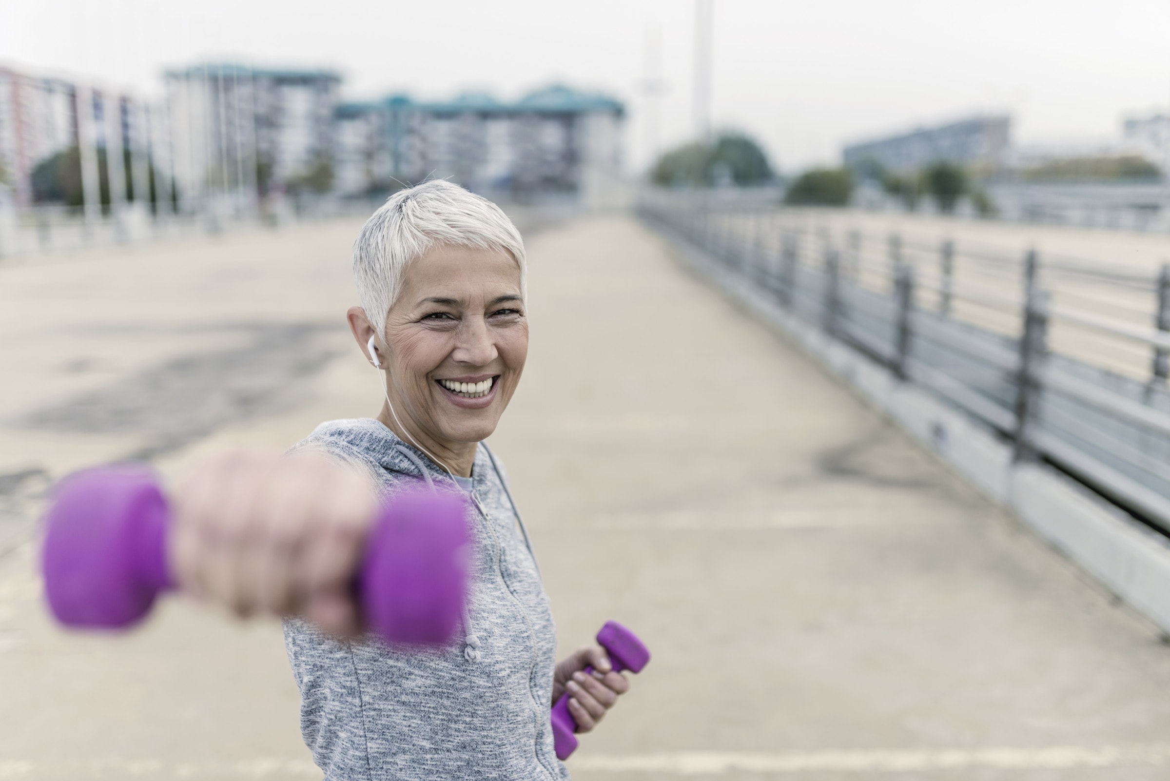 Breast cancer survivors woman exercising