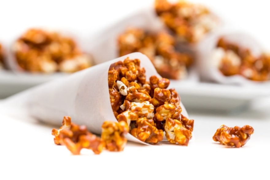 Dinner and a movie marathon Harry Potter homemade caramel popcorn