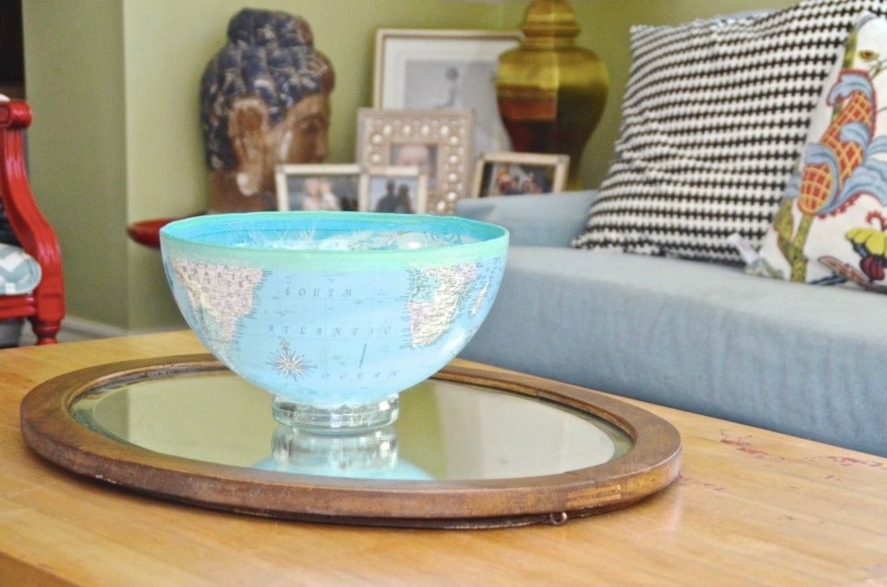 Friendsgiving decorations DIY globe bowl