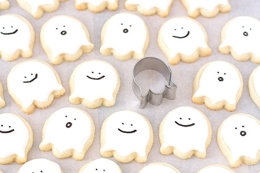 Dinner and a movie Casper happy little ghost sugar cookies