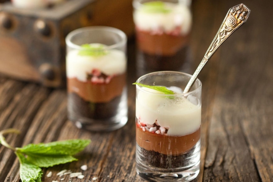 Gluten-free treats and sweets chocolate-peppermint pots de creme