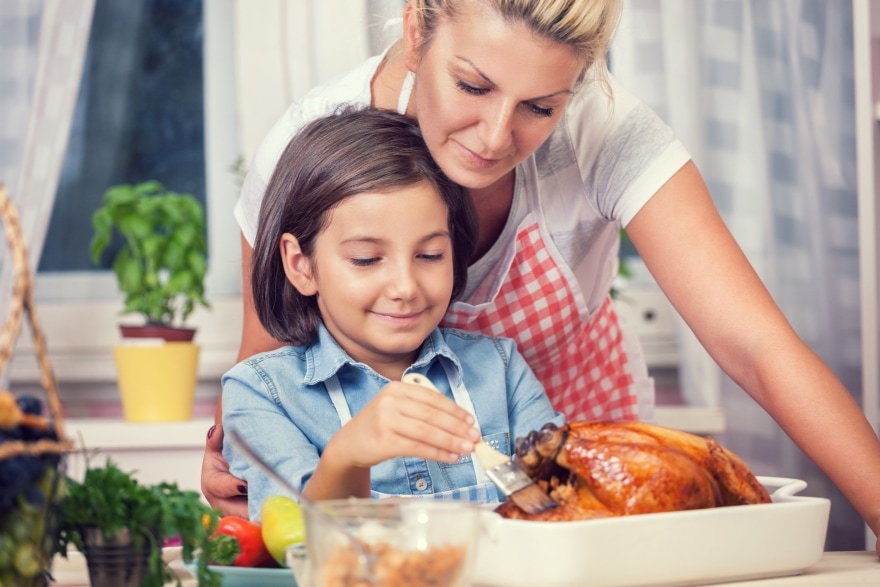 Cooking Thanksgiving with kids 
