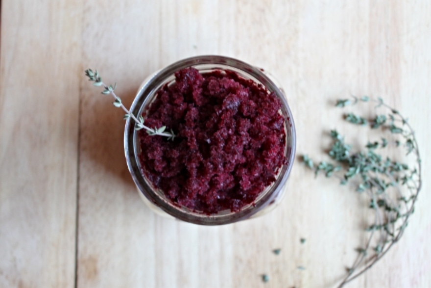 Dinner and a movie Back to the Future wild blueberry thyme granita
