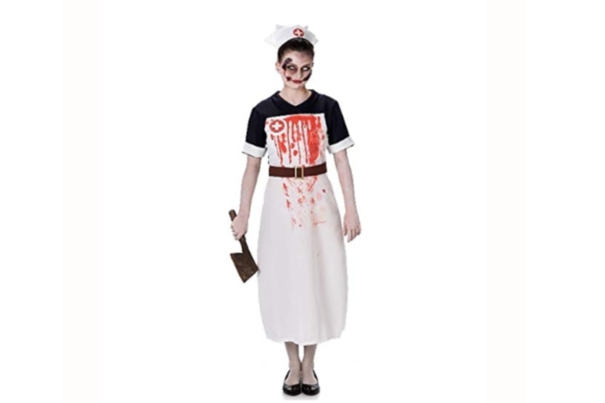 Scary women's Halloween costume ideas 2018 zombie nurse from Amazon