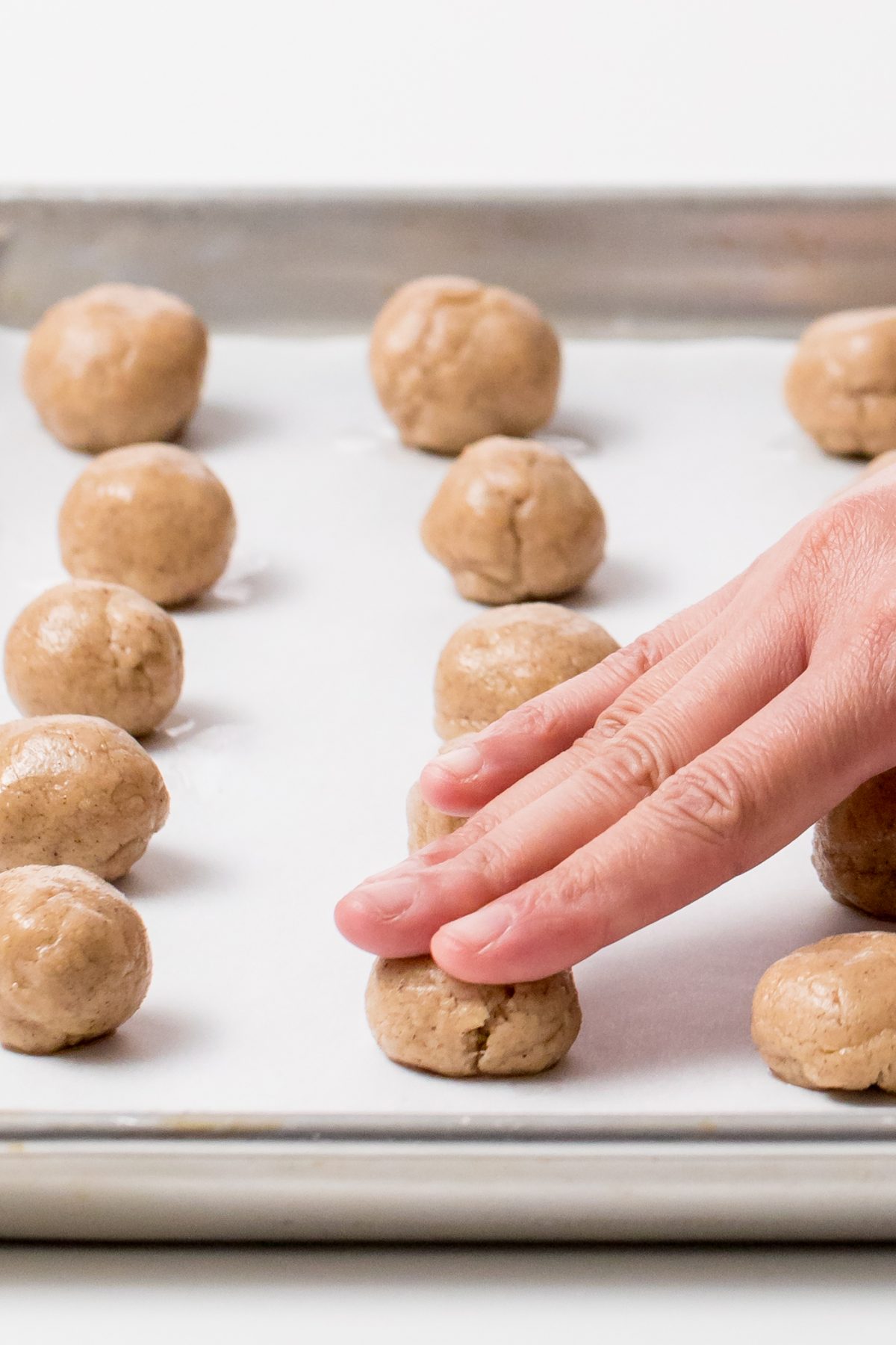 5D4B5833 - Chai Spiced Snowball Cookies - Shape the cookies into balls and bake