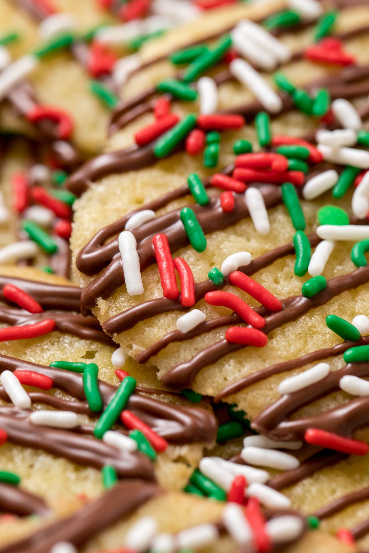 5D4B7004 - Chocolate Drizzled Christmas Cookies with Holiday Jimmies