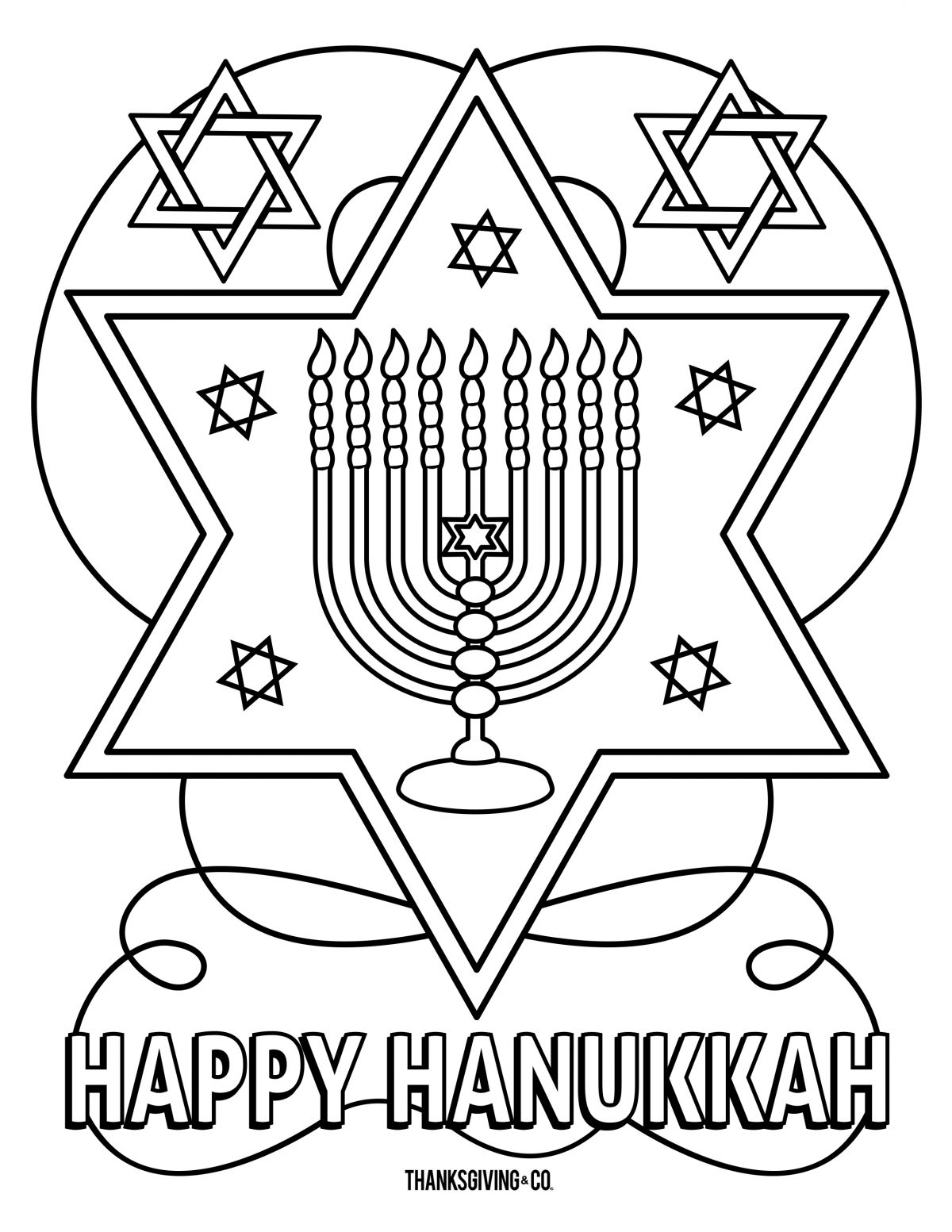 Hannukah Coloring 3
