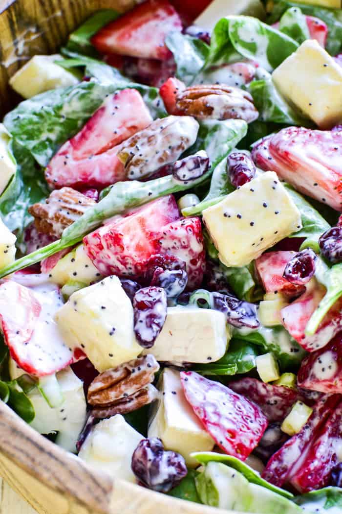 Strawberry-Brie-Spinach-Salad