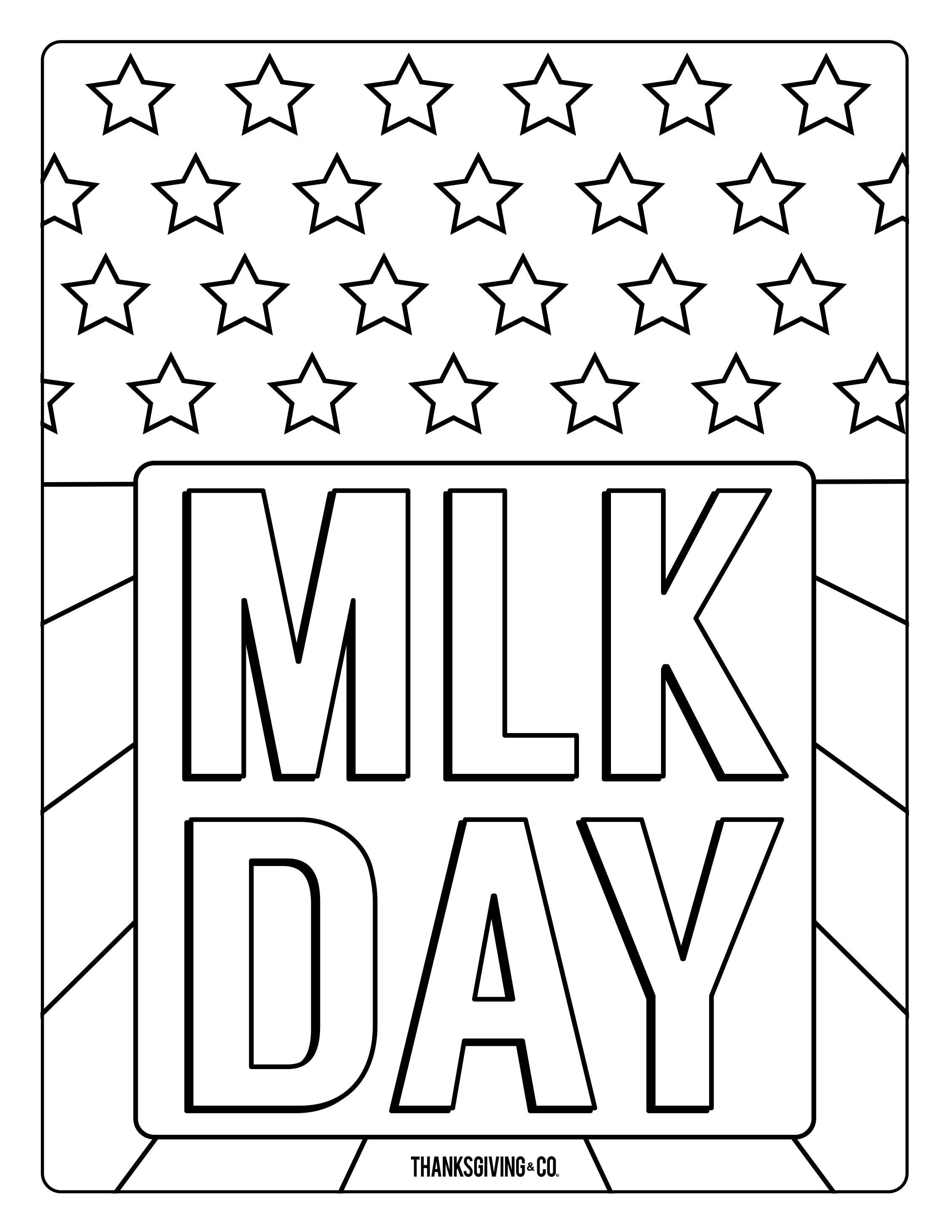 Share these fun Martin Luther King Jr. coloring pages with your