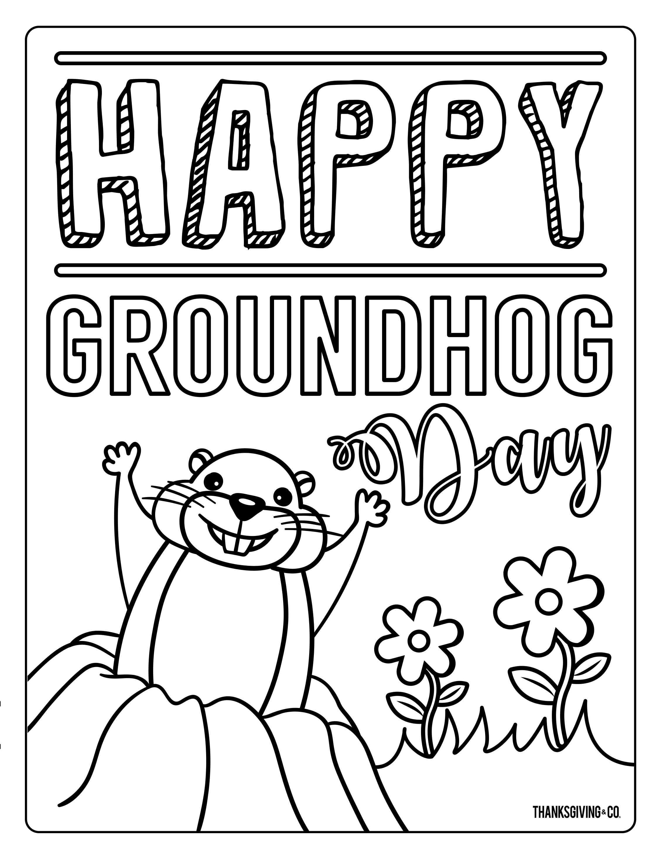 Groundhogs Day Printable