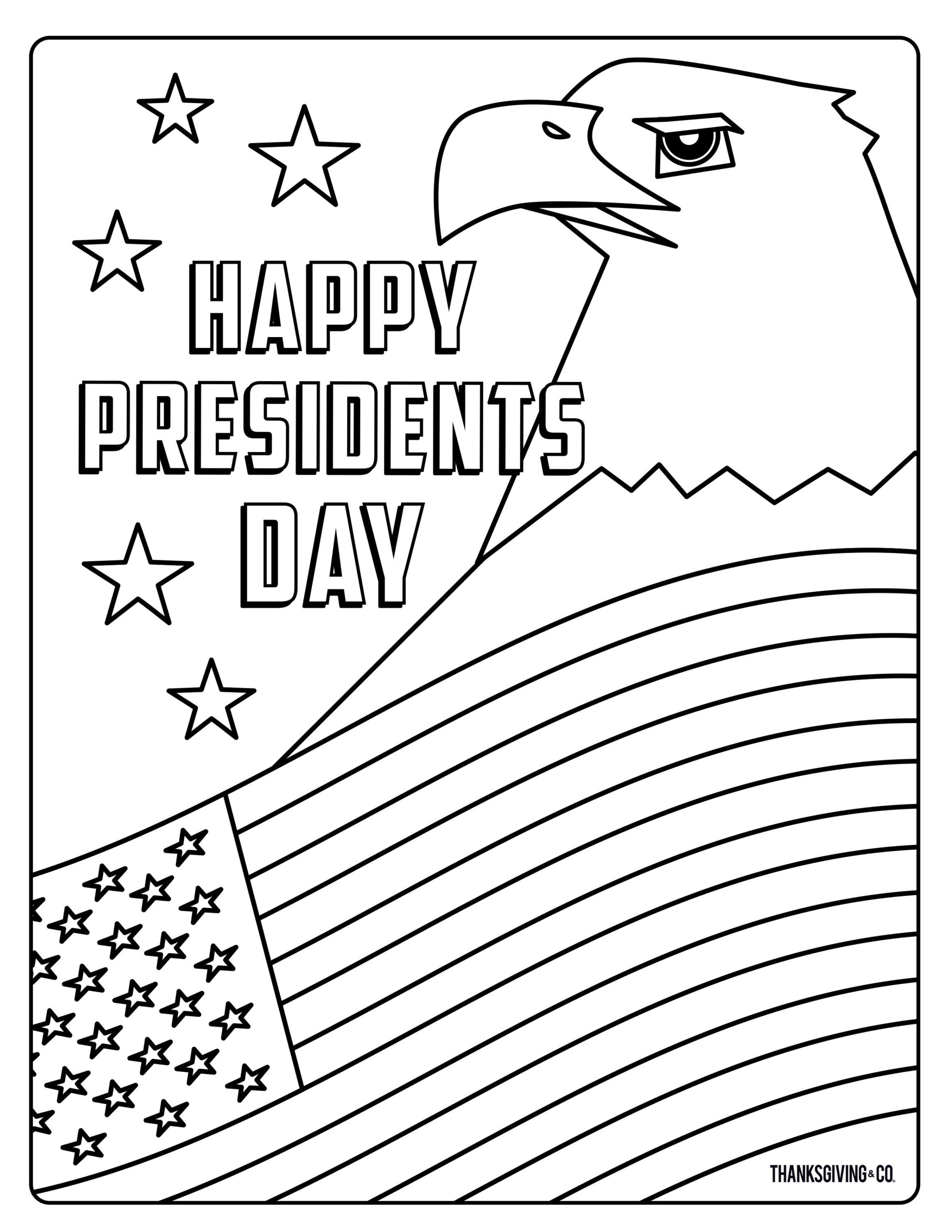 8 Free Printable Presidents Day Coloring Pages