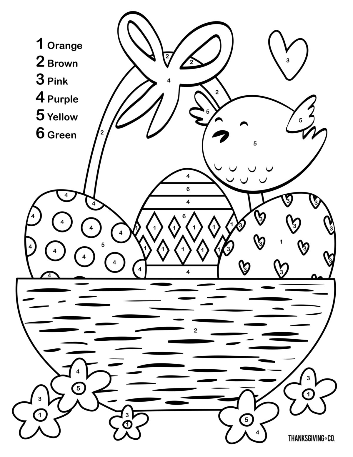 3 color by number Easter printables to keep your kids entertained