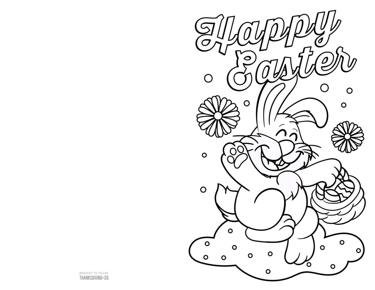 Free Printable Easter Cards To Colour In