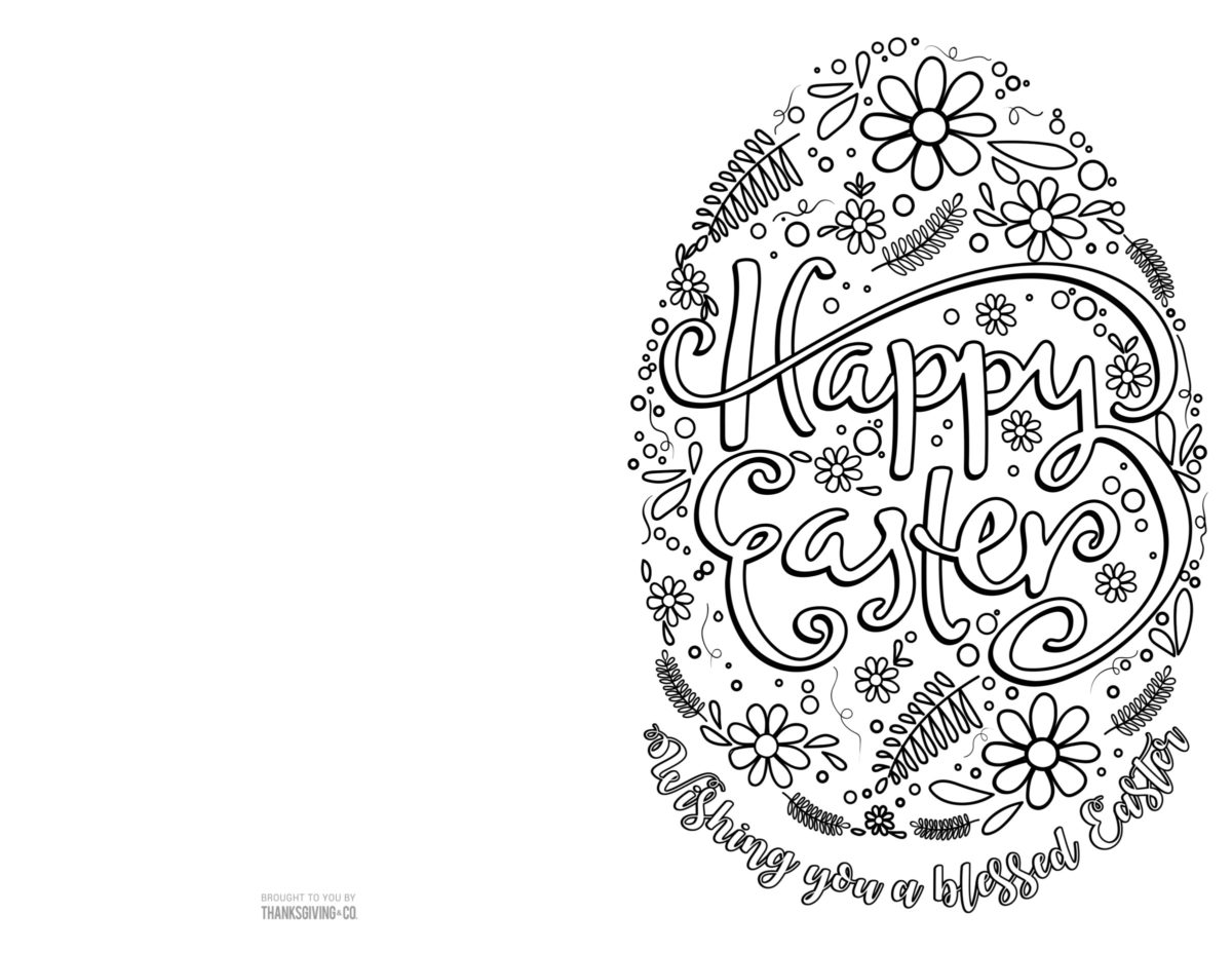 Free Printable Easter Cards & Easter Card Templates to Color