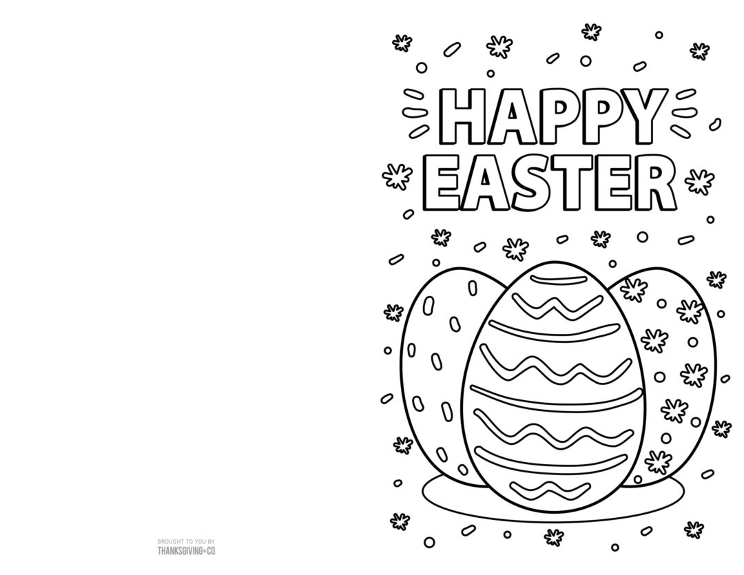 Free Easter Colouring Cards