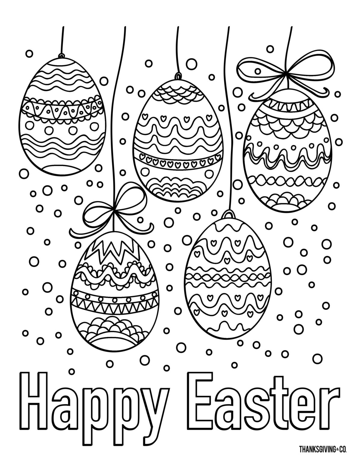 5 Free Printable Easter Coloring Pages For Adults That Will Relieve Holiday Stress