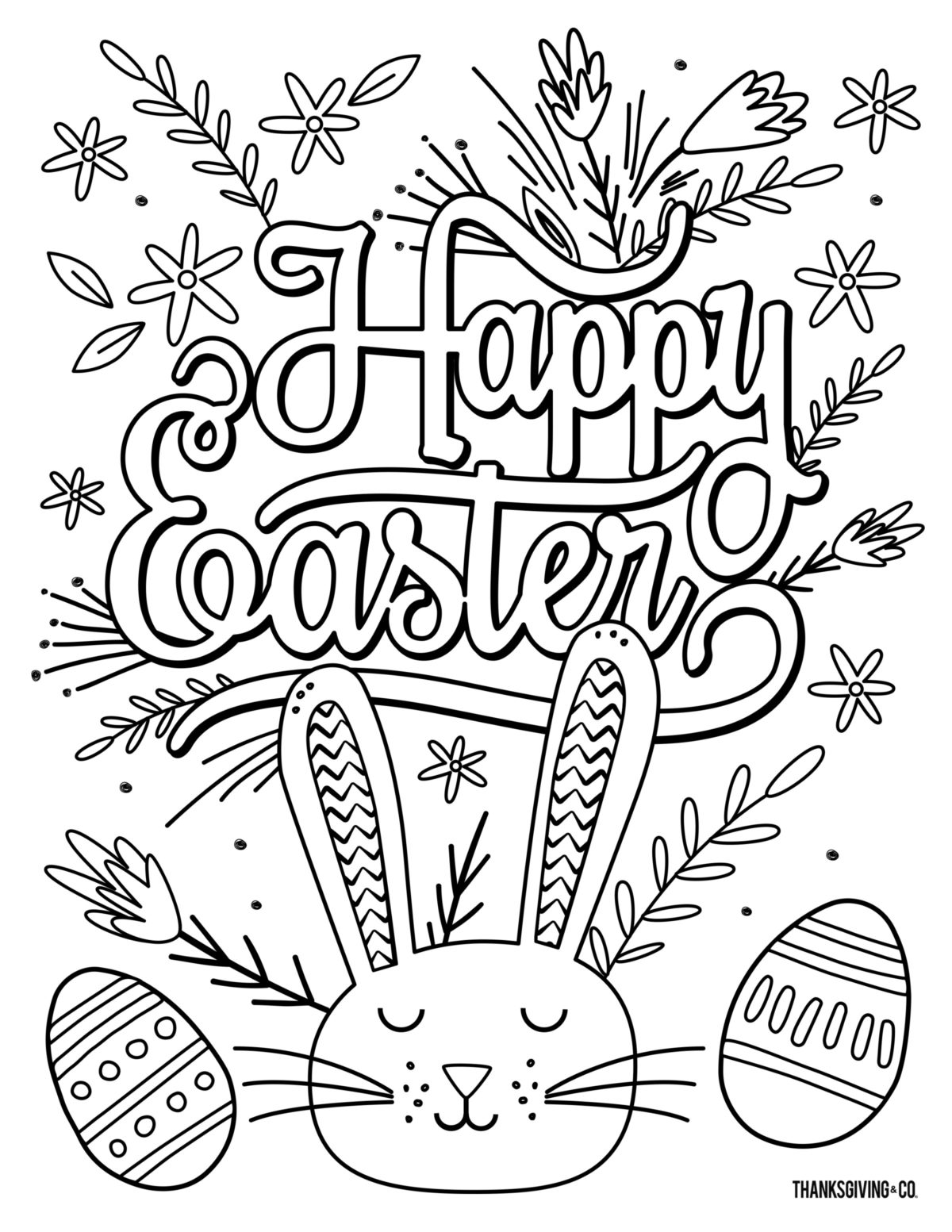 Coloring Pages Easter Bunny 213 Svg File For Silhouette