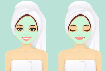 Face skin care woman set
