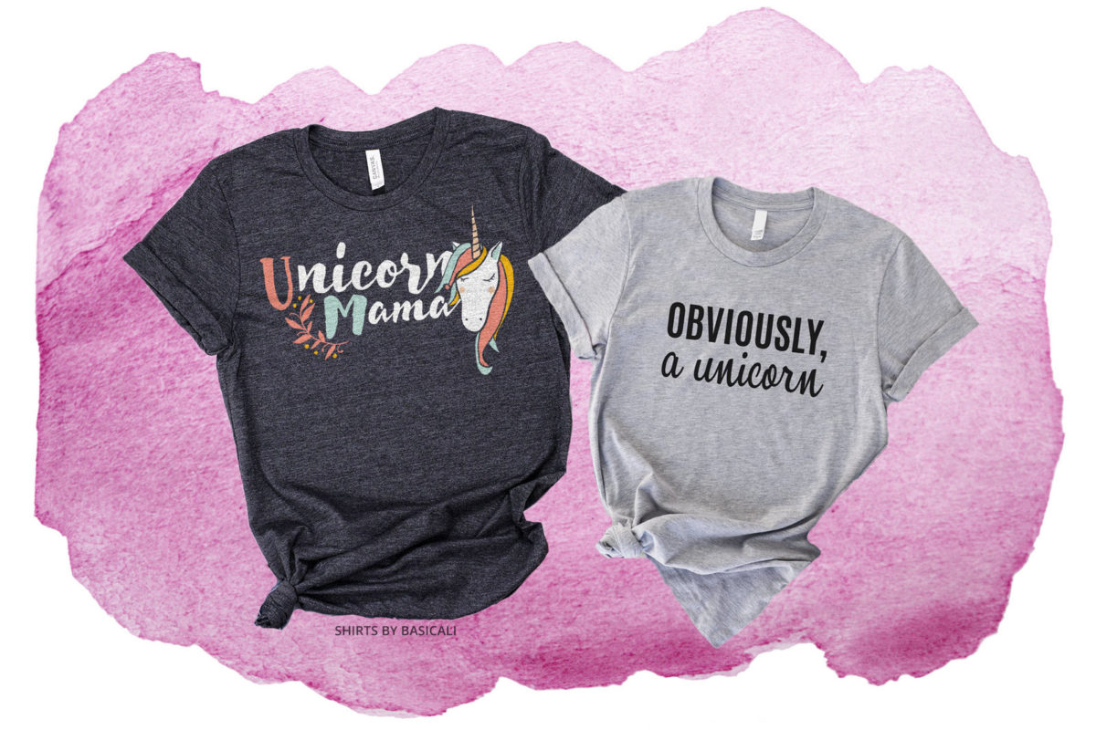 Unicorn mom & daughter shirts