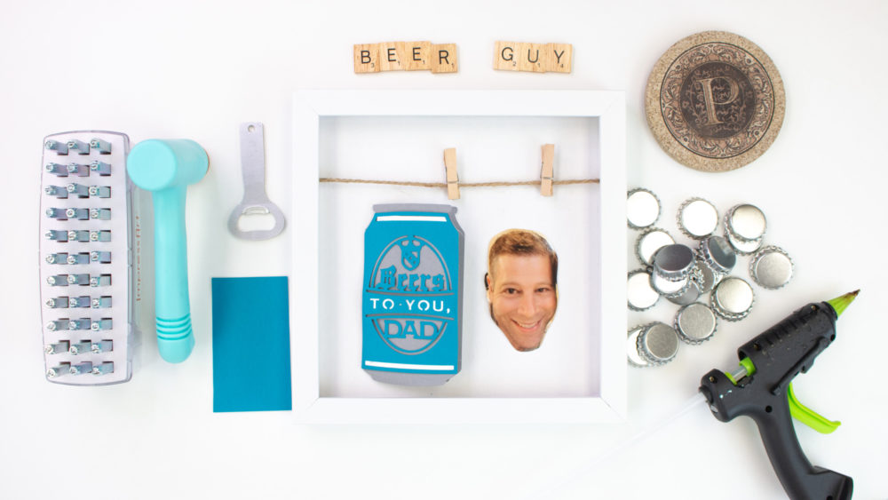 Father's Day Shadow Box beer supplies