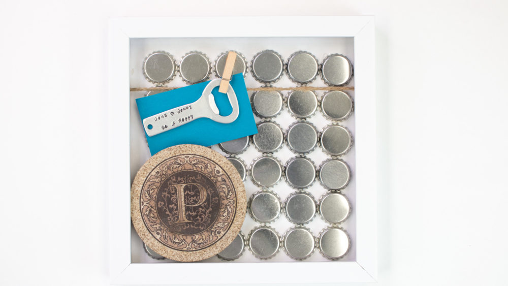 Father's Day Shadow Box opener and coaster