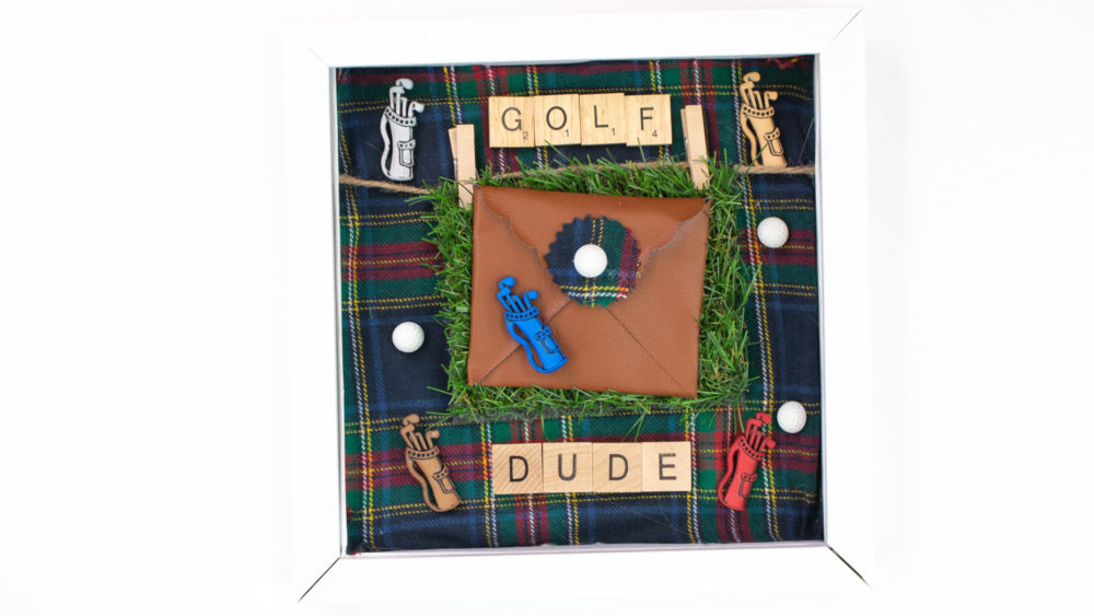 Father's Day Shadow Boxes golf dude