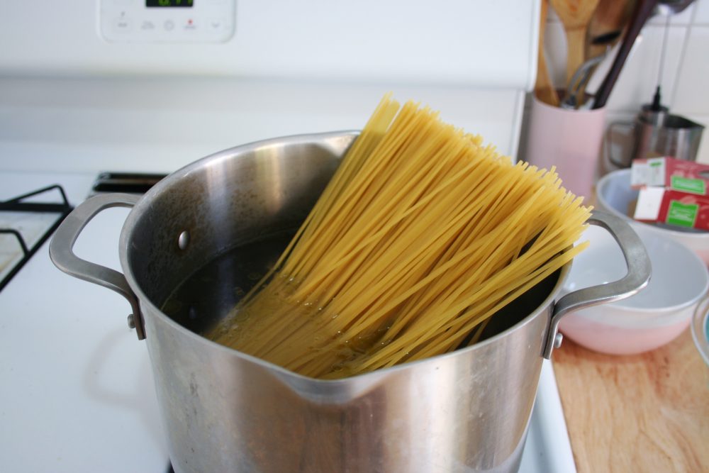pasta in a pot