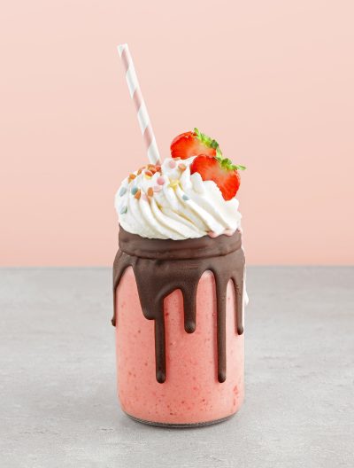 strawberry and banana milkshake