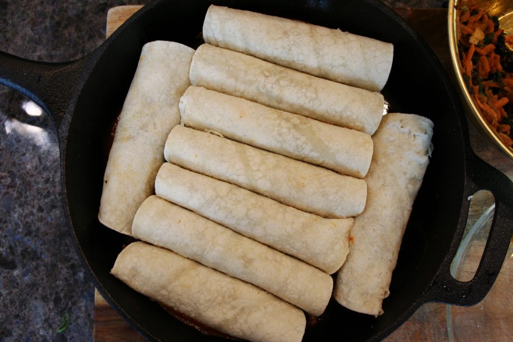 corn tortillas wrapped in pan