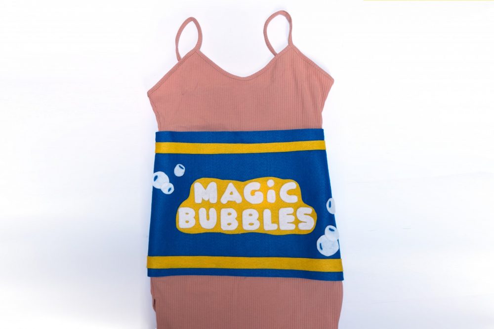 magic bubbles on dress costume