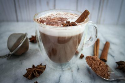 Mexican Hot Chocolate side profile with cinnamon