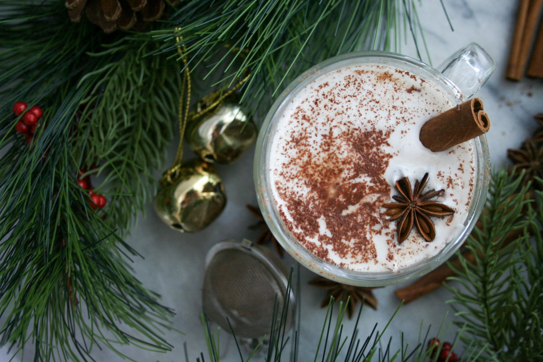 Mexican Hot Chocolate with christmas tree
